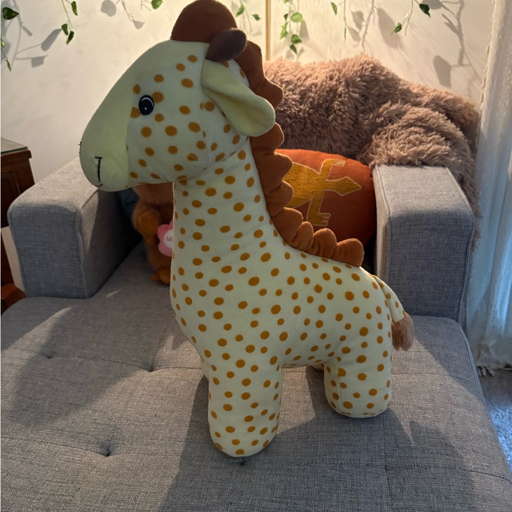 Yellow Polka Dot Giraffe Plush Toy